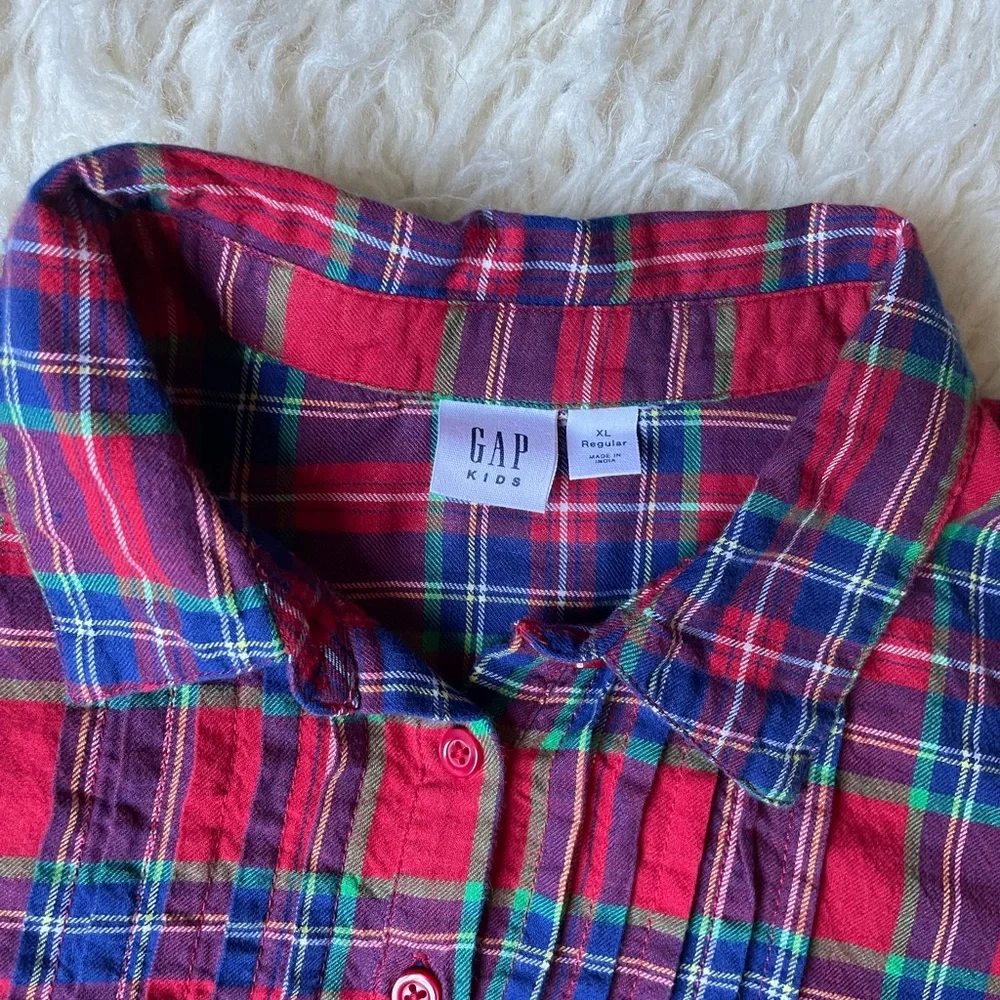 Gap Kids Red Plaid Dress Sz 12